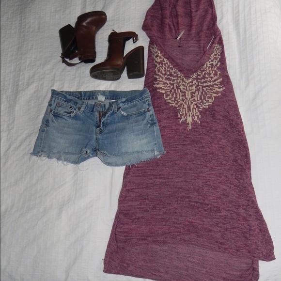 Free people cover up with hoodie.