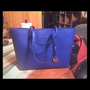 MK Blue tote bag