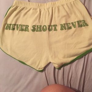 Rare Gym never shout never shorts