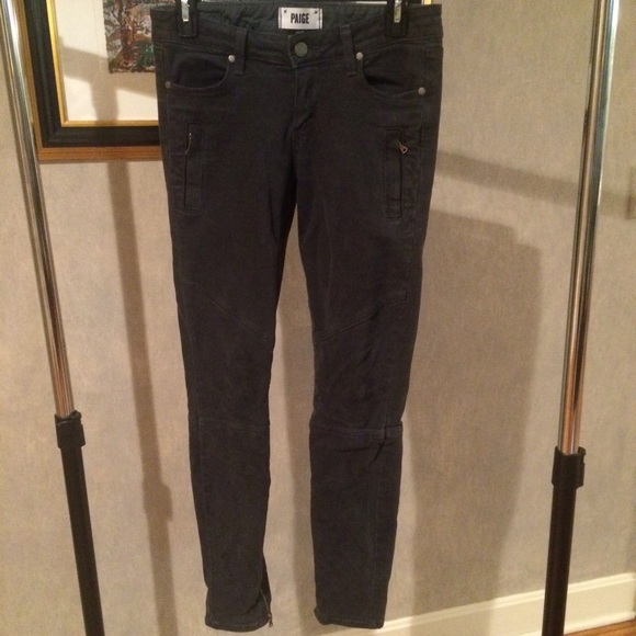 Paige zipper detail denim