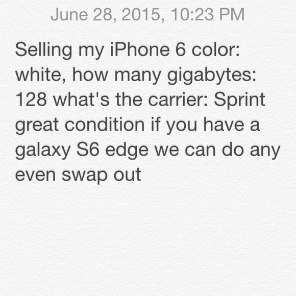 iPhone 6  (sprint) white - Picture 1 of 1