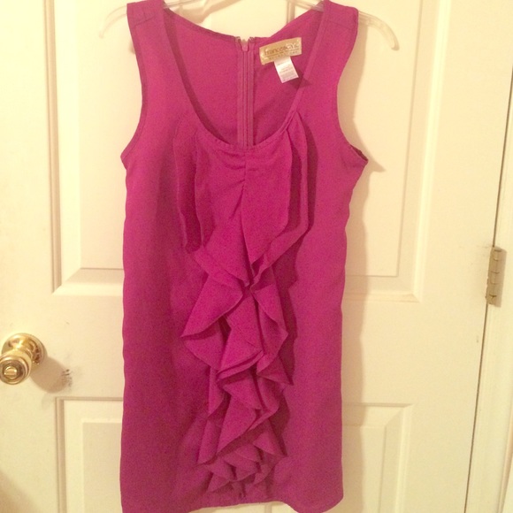 Purple ruffled dress