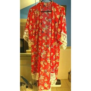 Long floral kimono