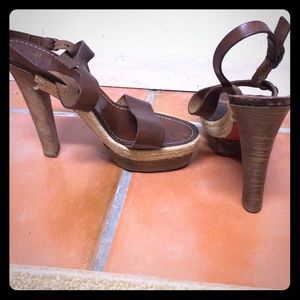 Authentic Christian Louboutin Wooden High Heels