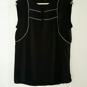 Sleeveless J. Crew navy blouse