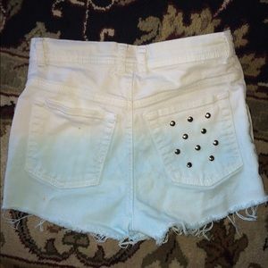 Over 50% off White and blue high waisted shorts!!