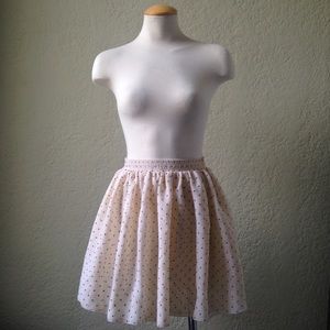 American Apparel Polka Dot Chiffon Skirt
