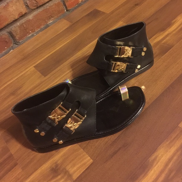 Donald J. Pliner Shoes - Black and gold sandals. Brand new! Never worn!