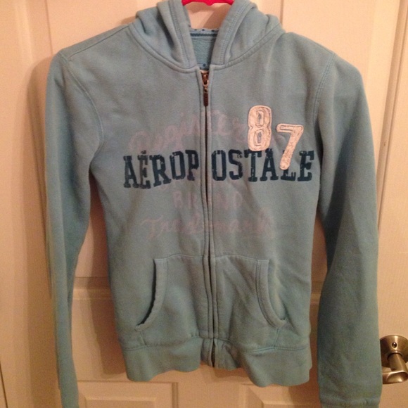 Light blue Aeropostale hoodie