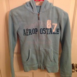 Light blue Aeropostale hoodie