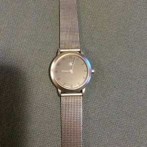 Calvin Klein wristwatch- silver with mesh band