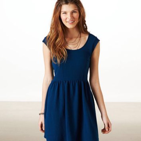 SALE ✨ Blue Ribbed Dress