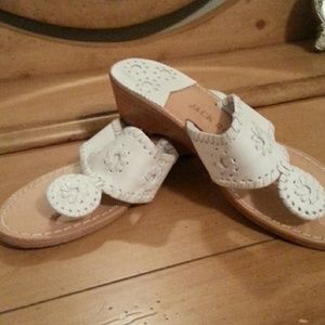 Jack Rogers white wedge sandal