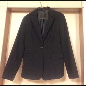 Black Single Button Blazer