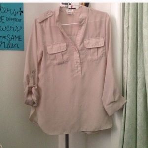Beige chiffon top