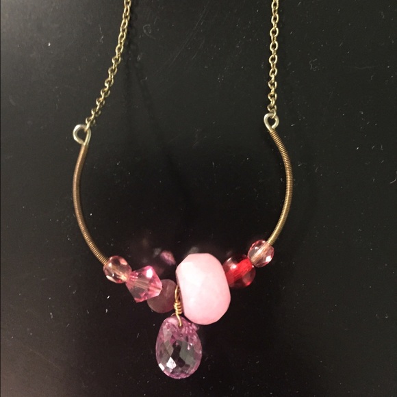 Pink and purple beaded necklaces boutique quality