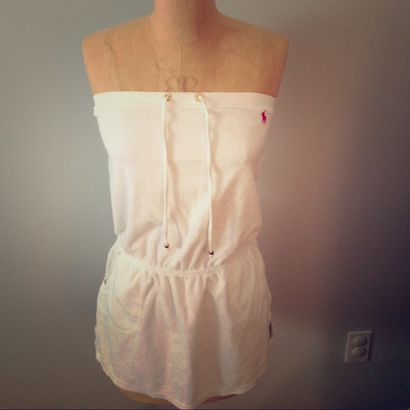 Ralph Lauren White Terry Cover Up Dress