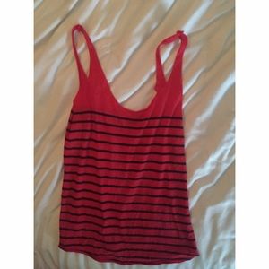 Urban Outfitters Navy and Red Striped Tank