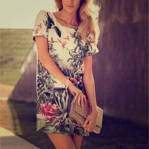 Tucan print shift dress