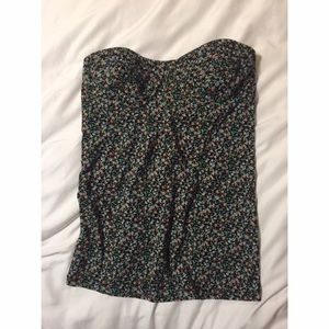 Floral Strapless Top