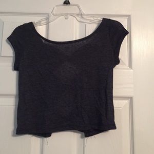 Navy blue t-shirt crop top