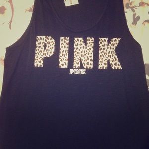 PINK leopard print cover up/tank