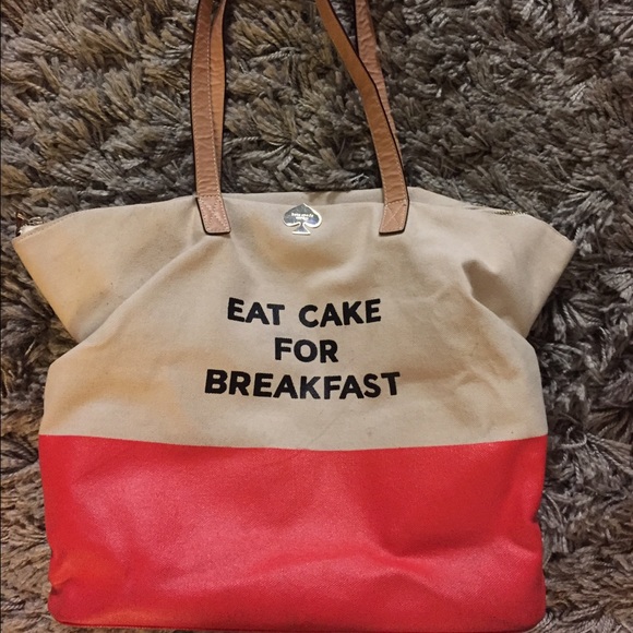 Kate Spade "Eat Cake for Breakfast" Large tote