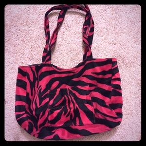 Red zebra purse