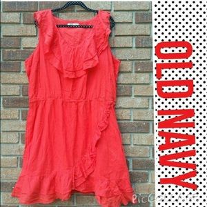 RED RUFFEL DRESS