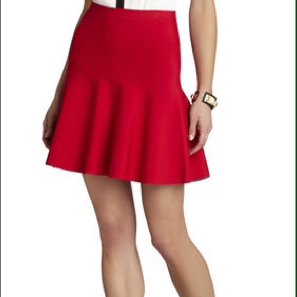 BCBGMaxAzria Skirts | Bcbg Red Skirt 