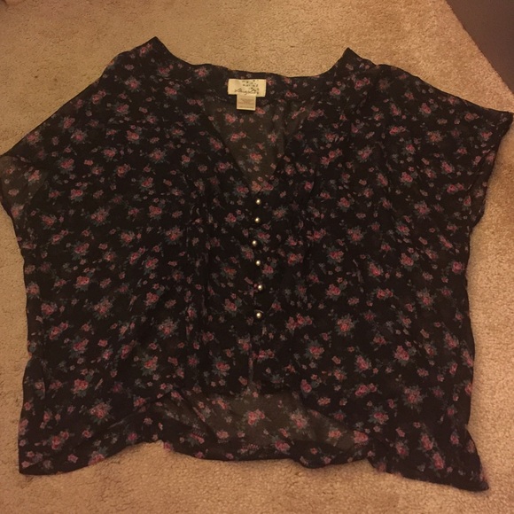 Black sheer blouse - Picture 1 of 2