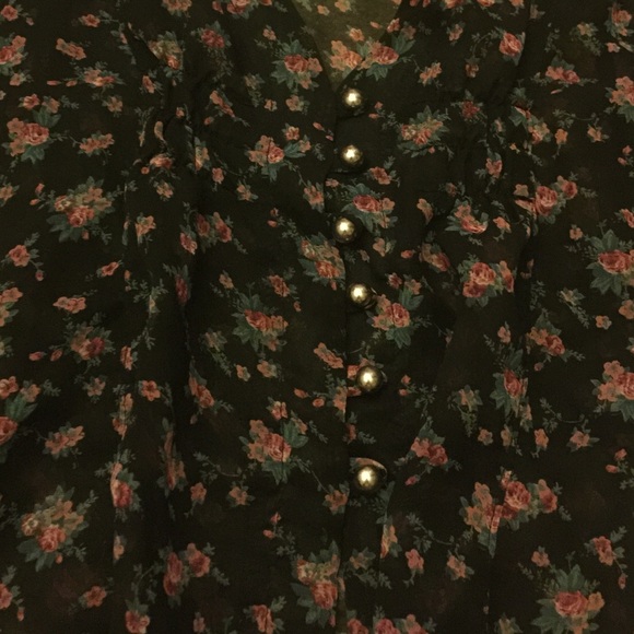 Black sheer blouse - Picture 2 of 2