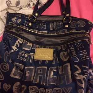 Navy Coach Poppy Purse