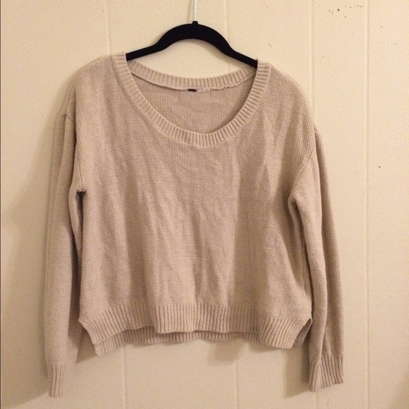 Cream Crop Sweater