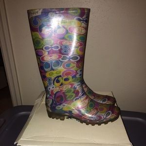Coach poppy rain boots