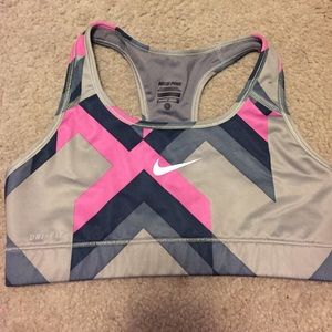 Nike pro sports bra! Grey and pink!