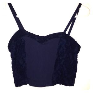 Hollister dark navy lace bralette.