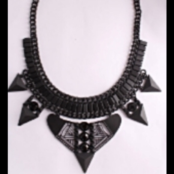 Matte black necklace