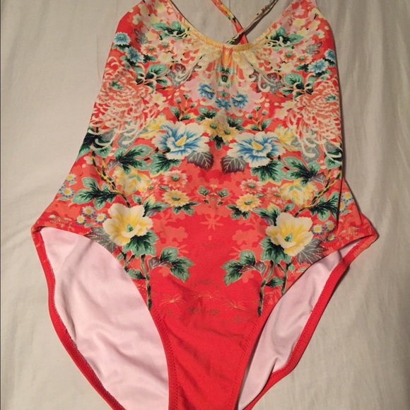 Wild fox one piece swimsuit/maillot.