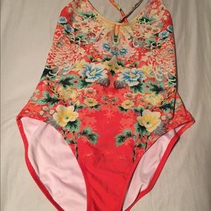 Wild fox one piece swimsuit/maillot.