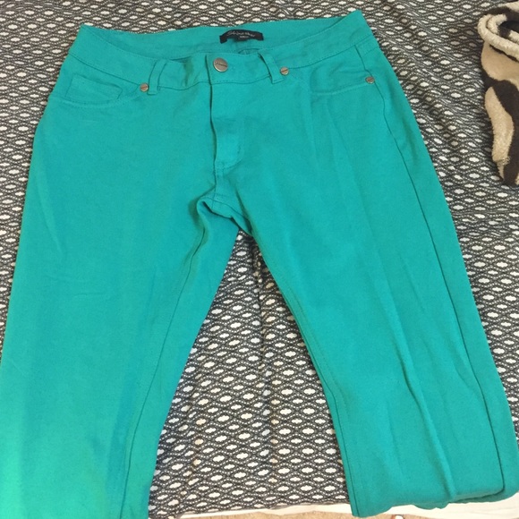 Turquoise jeggings