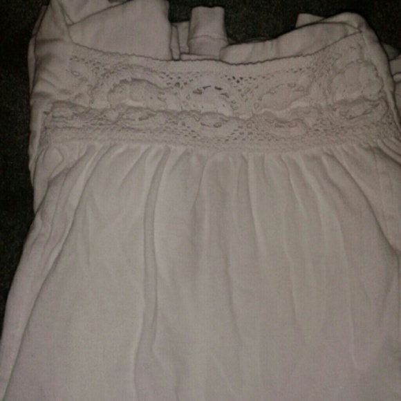 White lace shirt
