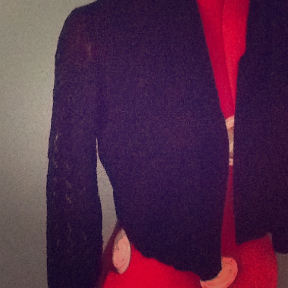 Black lace cardigan