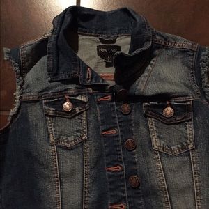 Denim and white vest for Kierakingston