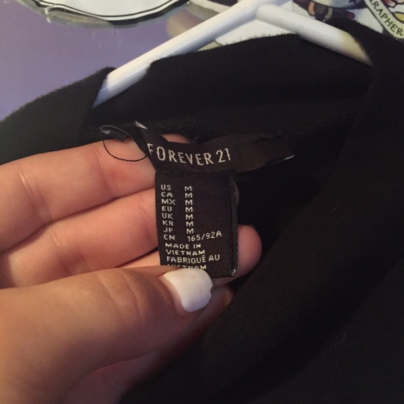 !!Ribbed knit mock neck top black!! - Picture 2 of 4