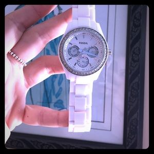 Fossil white watch