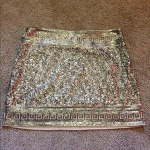 Never worn sparkly gold skirt
