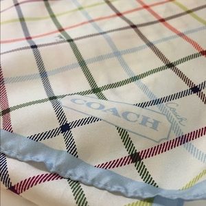 Beautiful Coach ivory Silk Scarf