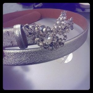 Brand new Ralph Lauren leather silver women belt m