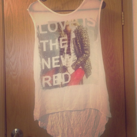 White graphic tank